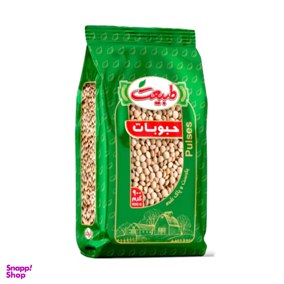 عدس یکدست و پاک شده طبیعت وزن 900 گرم
