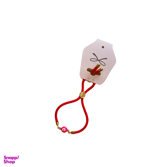 دستبند دخترانه مدل چشم نظر رنگ صورتی