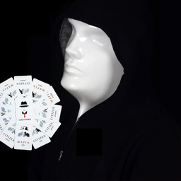 ماسک ایفای نقش به همراه 30 عدد کارت بازی pvc بسته 12 عددی