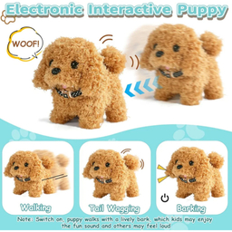 عروسک ناب سل مدل سگ پولیشی فرفری پاکوتاه موزیکال ارتفاع 15 سانتی متر