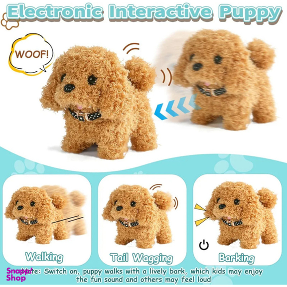 عروسک ناب سل مدل سگ پولیشی فرفری پاکوتاه موزیکال ارتفاع 15 سانتی متر