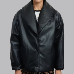 کت چرم زنانه مدل GD-o-20237977 رنگ مشکی