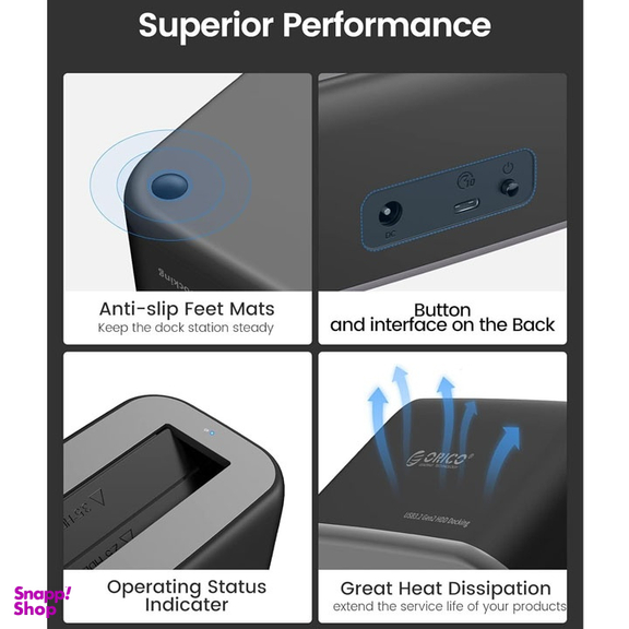 داک هارد دیسک 3.5/2.5 اینچ HDD/SSD Type-C اوریکو مدل 6819C3-V1
