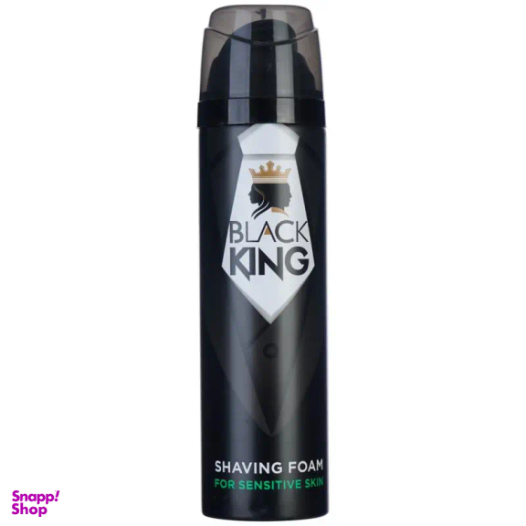 فوم اصلاح مردانه بلک کینگ مناسب پوست خشک حجم 200 میلی لیتر