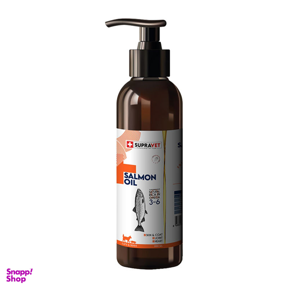 روغن ماهی سالمون سگ و گربه سوپراوت مدل Salmon Oil حجم 200 میلی لیتر