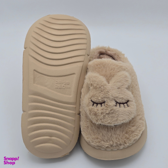 دمپایی حوله ای مدل خرگوشی کد 677765 رنگ نسکافه ای