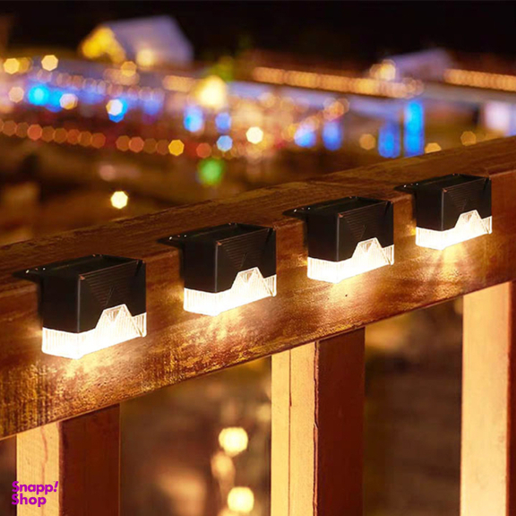 چراغ خورشیدی طرح لب پله ای مدل SOLAR  LIGHTS مجموعه 12 عددی