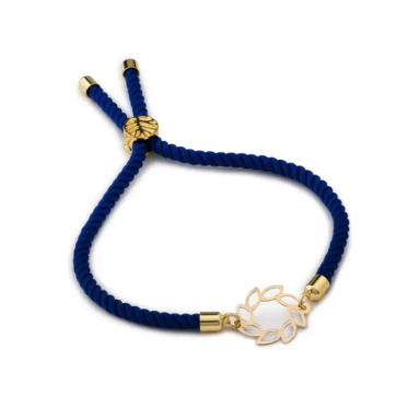 دستبند طلا 18 عیار زنانه داریم مدل برگ خزون M14