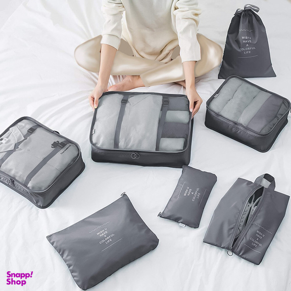 نظم دهنده ساک و چمدان تن تن مدل Colorful Life مجموعه 7 عددی