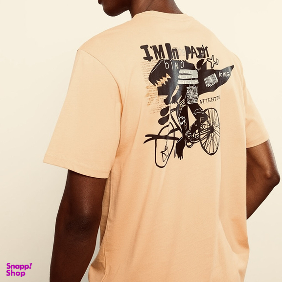 تیشرت آستین کوتاه مردانه ال سی وایکیکی مدل پشت دراگون