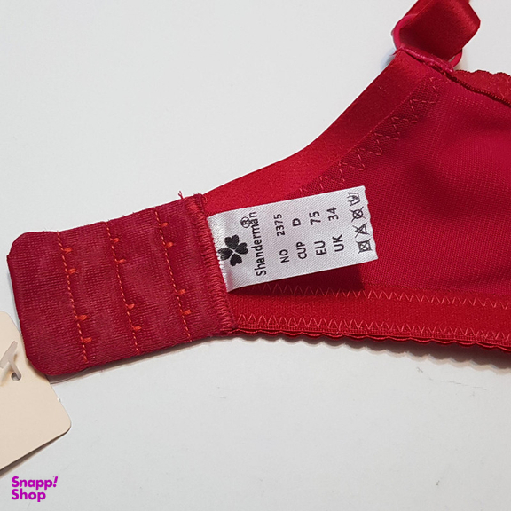 سوتین زنانه شاندرمن مدل فنردار کد 5080-2370-610 رنگ زرشکی