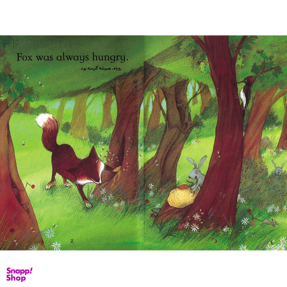 کتاب داستان دوزبانه روباه و کلاغ The fox and the Crow اثر میری مکینون انتشارات خانه کاغذی
