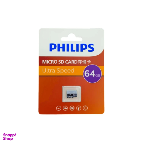 کارت حافظه microSDHC فیلیپس مدل A1-V30 کلاس 10 استاندارد UHS-I U3 سرعت 80MBps ظرفیت 64 گیگابایت