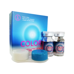 لنز چشم لئا مدل 01 رنگ عسلی به همراه نگهدارنده لنز