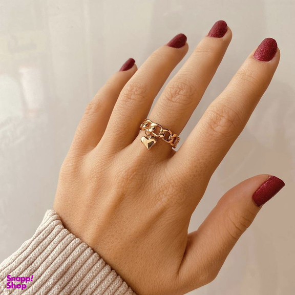 انگشتر زنانه ژوپینگ مدل آویز قلب دار