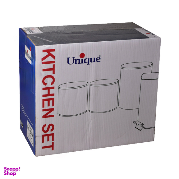 سرویس آشپزخانه یونیک 4 پارچه مدل درب چوبی دسته T کد 803