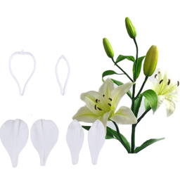 ست کاتر و وینر فوندانت به گز مدل گل آلسترومریا مجموعه 6 عددی