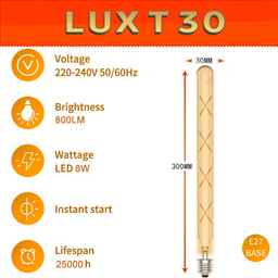 لامپ ادیسونی 8 وات مدل LUX T30 پایه E27