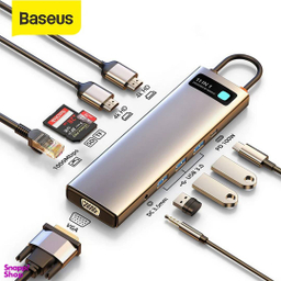 هاب 11 پورت Type-C بیسوس مدل Metal Gleam Series CAHUB-CT0G