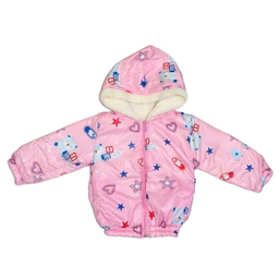 کاپشن دخترانه طرح قلب و ستاره کد 113