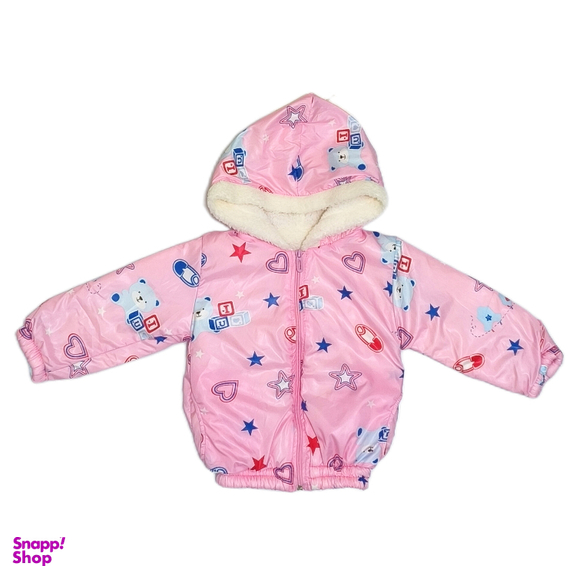 کاپشن دخترانه طرح قلب و ستاره کد 113