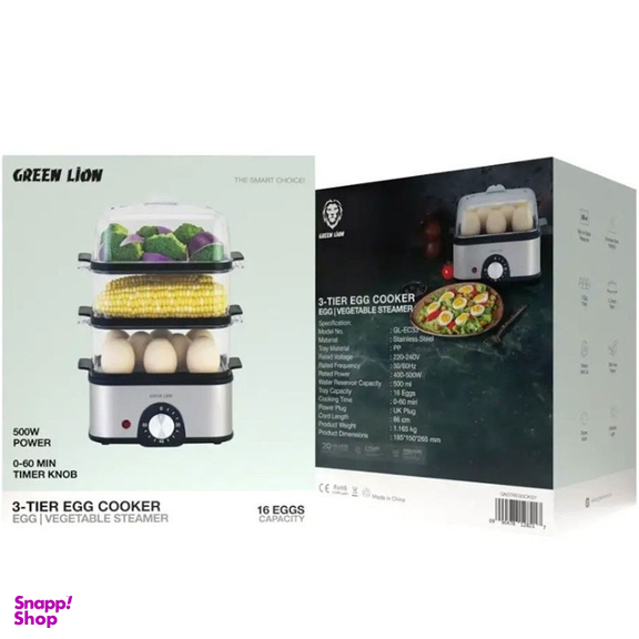 تخم مرغ پز سه طبقه گرین لاین مدل 3-tier egg cooker