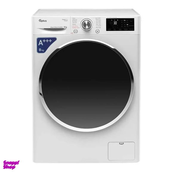 ماشین لباسشویی جی پلاس مدل GWM-R88W.KTN ظرفیت 8 کیلوگرم