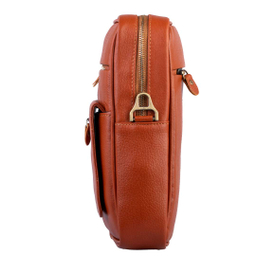 کیف دوشی چرم طبیعی مردانه آروین چرم کد AR-124