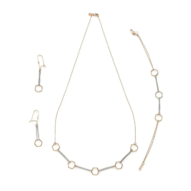 ست طلا ۱۸ عیار زنانه میلی گالری مدل متفتولی کد MT592