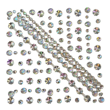 نگین چسبی صورت و ناخن طرح مروارید و گل و ستاره کد 138 بسته 160 عددی