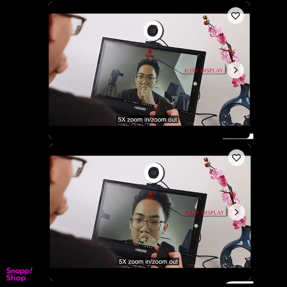 وب کم مدل 2K HDR 60fps Remote Control Ring Light