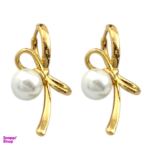 گوشواره زنانه ژوپینگ مدل پاپیون مروارید کد E6099