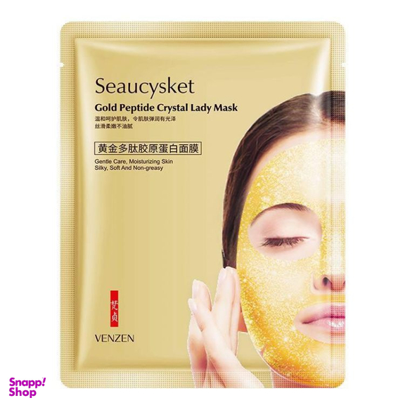ماسک ورقه ای صورت ونزن مدل طلا و پپتاید وزن 28 گرم