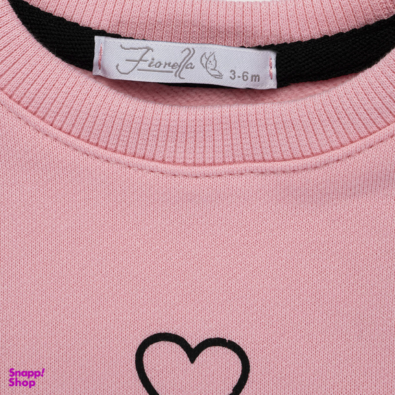 ست سویشرت آستین بلند و شلوار راحتی نوزادی فیورلا مدل قلب کد 25514