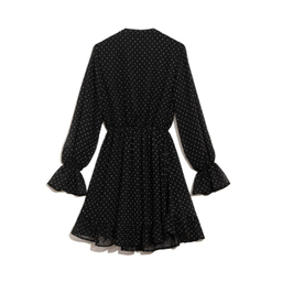 پیراهن زنانه برنس مدل پرنسا رنگ مشکی سفید