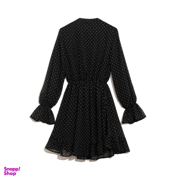 پیراهن زنانه برنس مدل پرنسا رنگ مشکی سفید