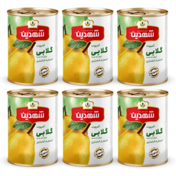 کمپوت گلابی شهدین وزن 370 گرم بسته 6 عددی