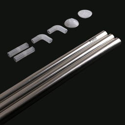 میله پرده حمام پیسو مدل U سایز 90x90 سانتی متر