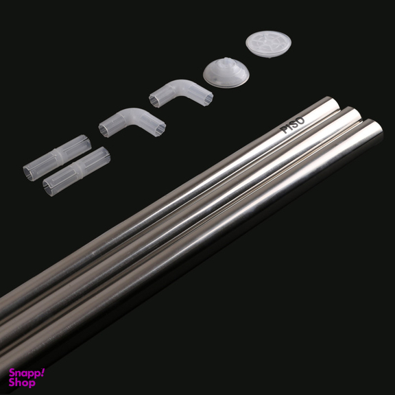 میله پرده حمام پیسو مدل U سایز 90x90 سانتی متر