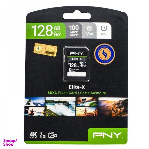 کارت حافظه SDXC پی ان وای مدل 100MB/S 4K ULTRA HD ظرفیت 128 گیگابایت
