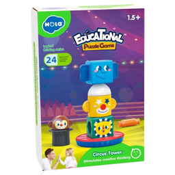 بازی فکری هولا تویز مدل برج سیرک کد E7981