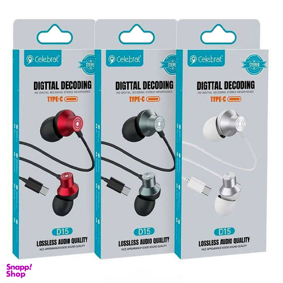 هندزفری با سیم سلبریت مدل D15 Type-C طول 1.2 متر