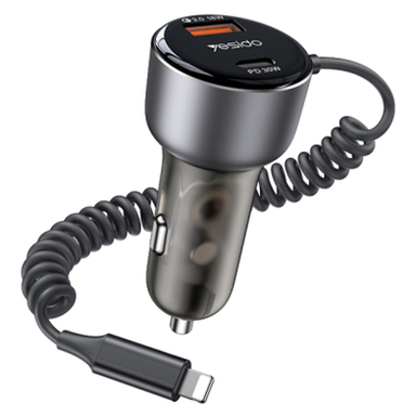 شارژر فندکی فست یسیدو مدل Y57 50W PD+ QC3.0