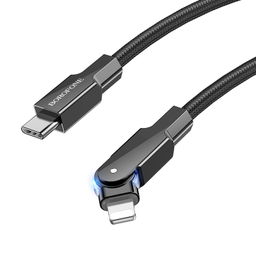 کابل دیتا 27 وات Type-C به Lightning بروفون مدل BU41 طول 1.2 متر