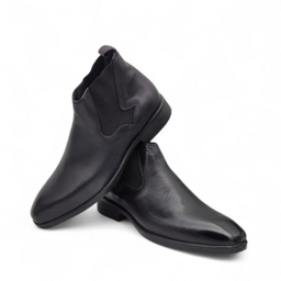نیم بوت مردانه چرم ریباری مدل Z30 رنگ مشکی