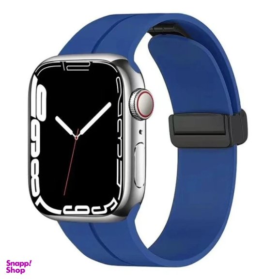 بند ساعت هوشمند سیلیکونی مدل سگک مغناطیسی مناسب برای اپل واچ 42/44/45/49 میلی متر