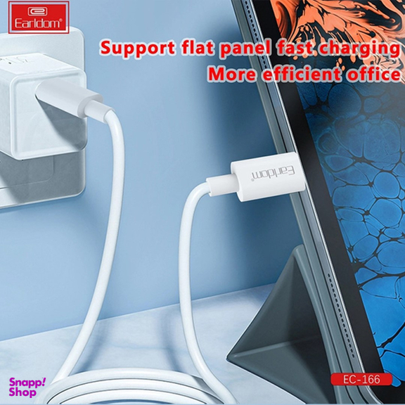 کابل فست شارژ دو سر Type-C ارلدام مدل PD Charging Cable EC-166 طول 1 متر