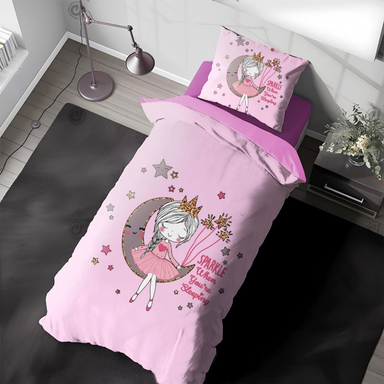 سرویس ملحفه تکنفره 2 تکه کوکوجم مدل ماه دختر کد 521