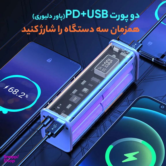 پاوربانک کلومن مدل KP-030 22.5W ظرفیت 20000 میلی آمپر ساعت