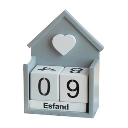 تقویم رومیزی چوبی طرح کلبه مدل TK30